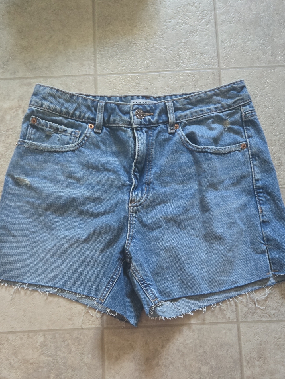 Garage Women's Light Blue Denim Cutoff Shorts